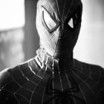 Man in Spiderman costume